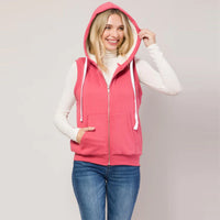 Hooded Sherpa Fur Lined Vest Jacket
