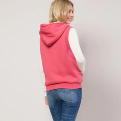 Hooded Sherpa Fur Lined Vest Jacket
