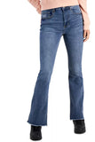 Juniors' High Rise Flare Jeans