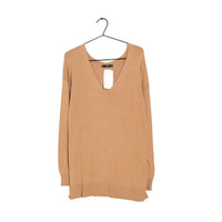 Knit Combo Long Sleeve Women's Sweater Dress