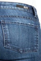 KUT Catherine Distressed Boyfriend Jeans - Blue