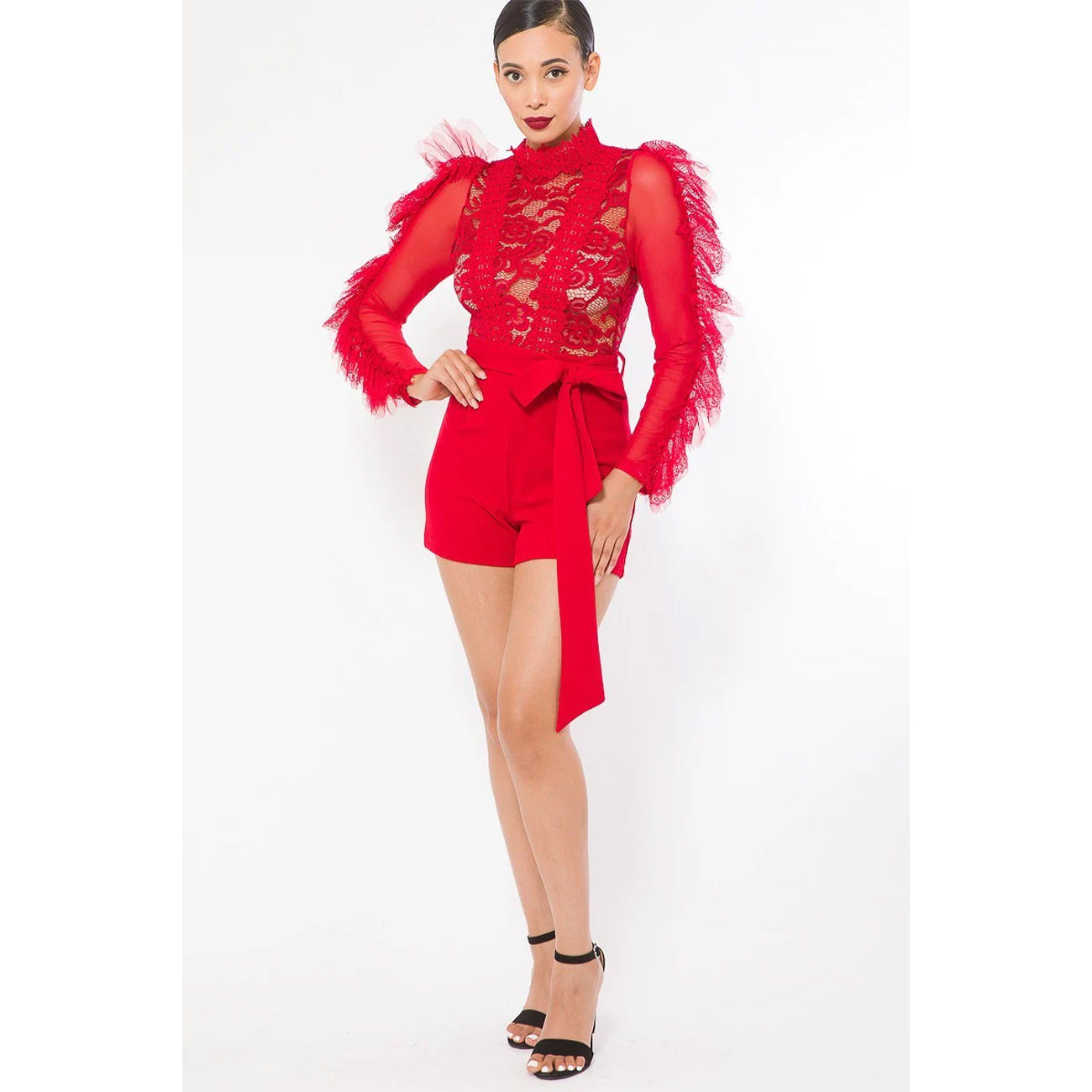 Lace And Crochet Women's Top Fashion Romper