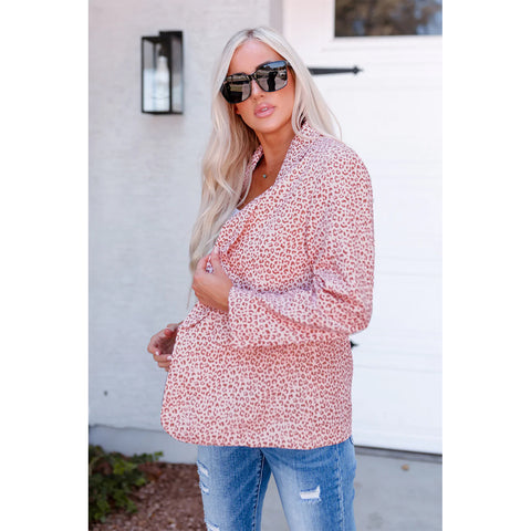 Leopard Shawl Collar Blazer Dresses