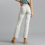 Light Denim Panel Straight Cut Denim Jeans With Pockets