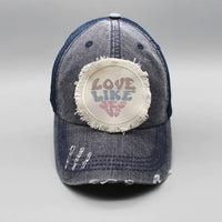 Love Like Jesus Heart Light Colored Patch Hat