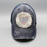 Love Like Jesus Heart Light Colored Patch Hat