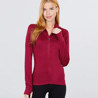 Maroon Workout Yoga Track Jacket