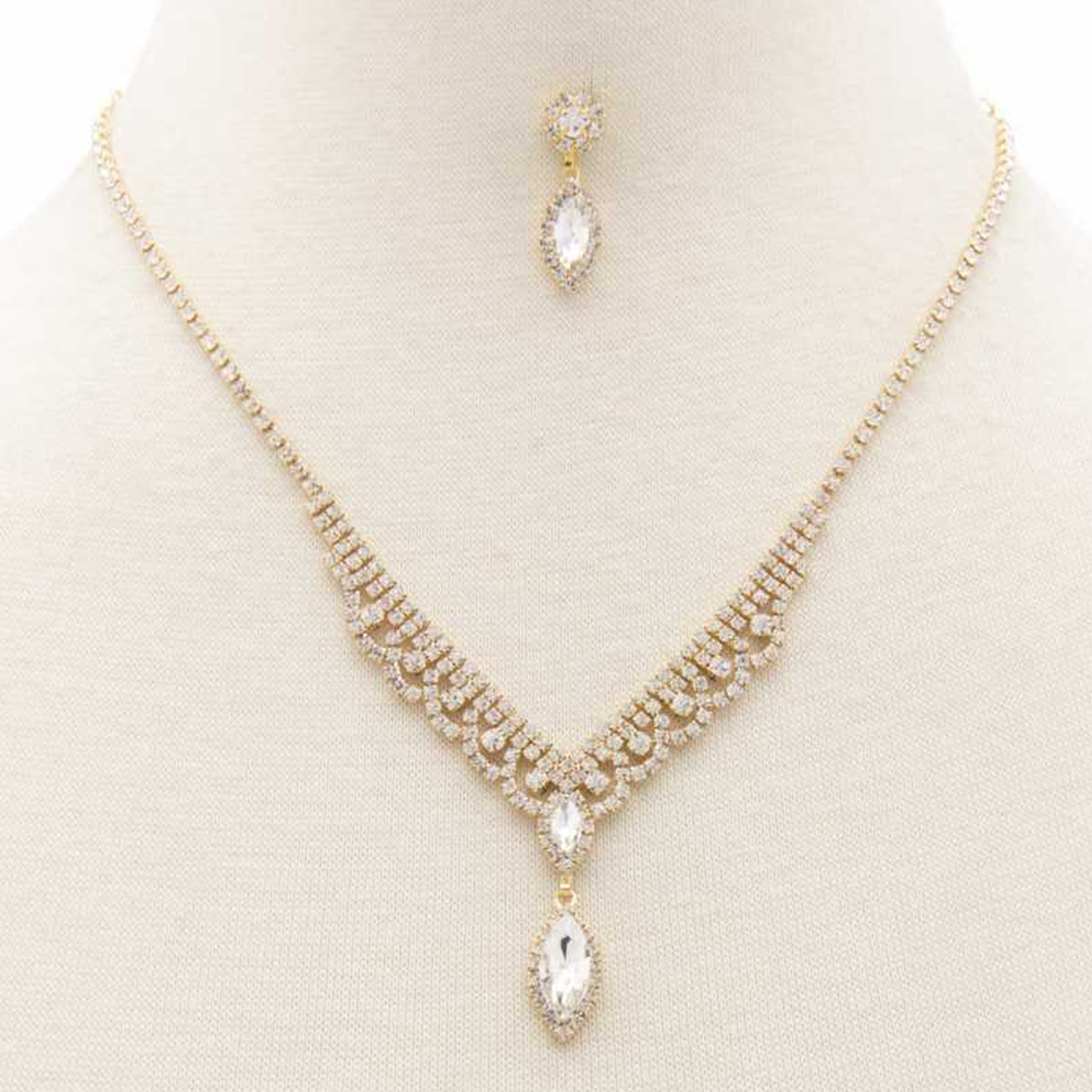 Marquise Shape Rhinestone Women's Necklace