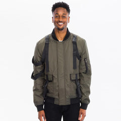 Men's Utility Strap Jacket - Black