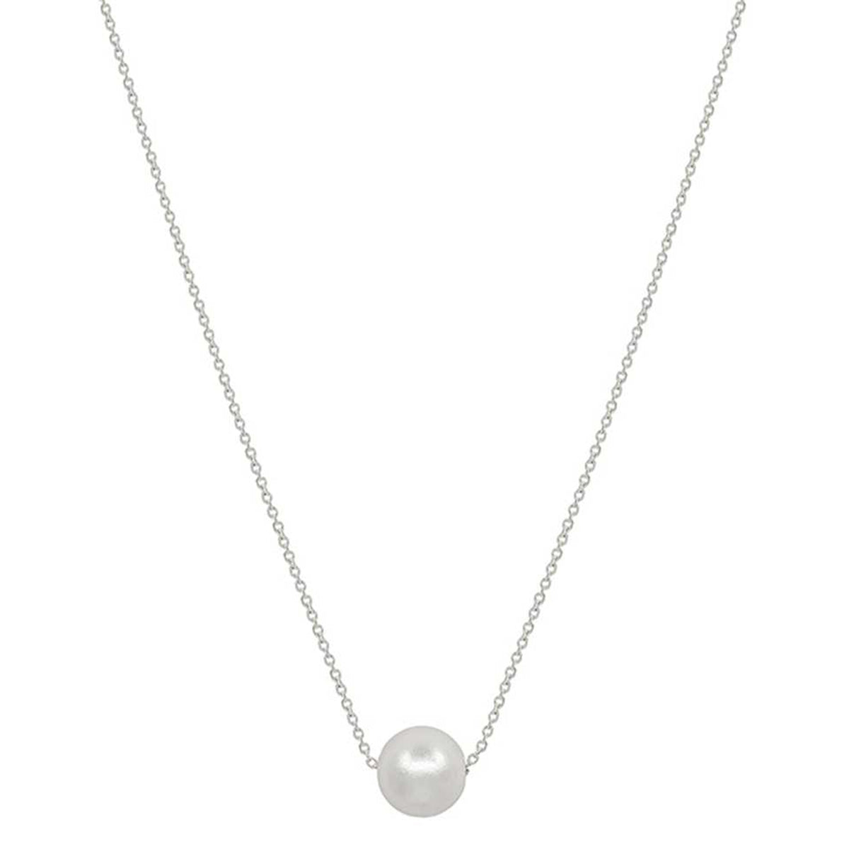 Metal Chain Pearl Pendant Necklace