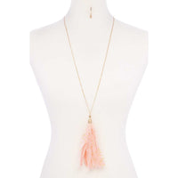 Metallic Stars Tulle Tassel Necklace