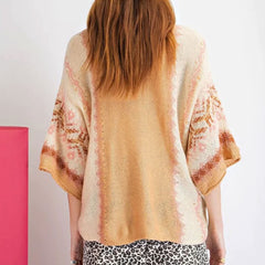 Multi-color Oversized Thread Women's Sweater