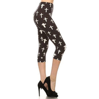 Multi-color Printed Women's Capri Leggings
