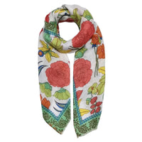 Multicolor Floral Print Scarf