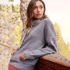 Multicolor Knit Sweater - White
