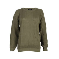 Multicolor Knit Sweater in Green