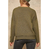 Multicolor Knit Sweater in Green