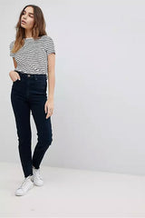 Mom Jeans in High Rise Farleigh 'slim' With Bum Rips