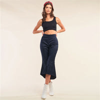 Navy High Waisted Retro Bell Bottom Women's Flare Pants