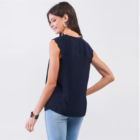 Ribbed Sleeveless Top With Shrug Sweater