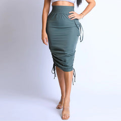 Olive Windbreaker Skirt