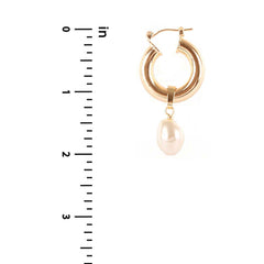 Pearl Dangle Huggie Women Earring