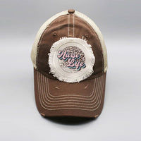 Pink Nurse Life Leopard Circle Graphic Patch Hat