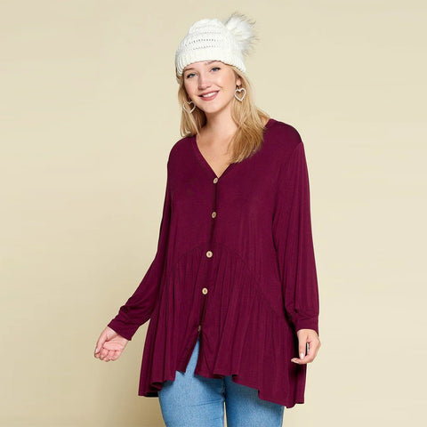 Plus Size Solid Heavy Rayon Modal Jersey