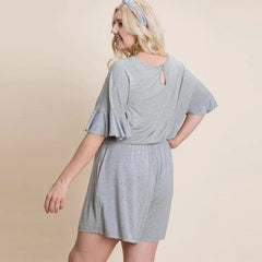 Plus Size Solid Rayon Modal Mini Romper