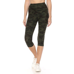 Print Cropped Women's Capri Leggings