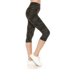 Print Cropped Women's Capri Leggings