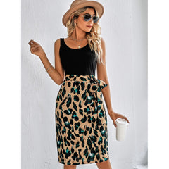 Printed Scoop Neck Sleeveless Dress