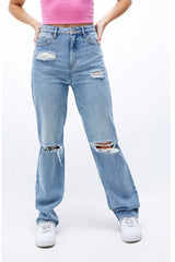 PacSun Light Blue Ripped Boyfriend Jeans