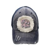 Dog Mom Leopard Circle Graphic Patch Hat