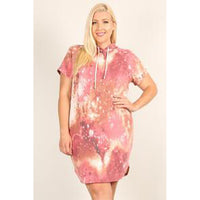Plus Size Tie-dye Print Relaxed Fit Dress from Trendy Fashion Styles