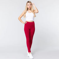 Red Waist Band Long Ponte Pants