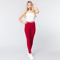Red Waist Band Long Ponte Pants