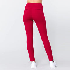 Red Waist Band Long Ponte Pants