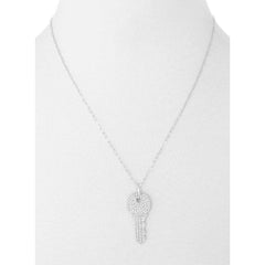 Rhinestone Key Pendant Long Necklace
