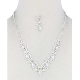 Rhinestone Necklace for Women in Silver
