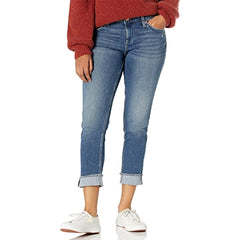 Riders by Lee Indigo Women's Fringe Cuff Boyfriend Jean