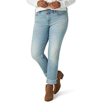 Riders by Lee Indigo Women's Fringe Cuff Boyfriend Jean