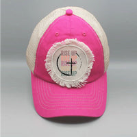 Rise Up Circle Cross Graphic Patch Hat