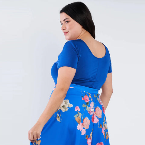 Royal Short Sleeve Plus Size Bodysuit