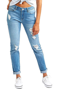 Ripped Boyfriend Jeans Resfeber for Women
