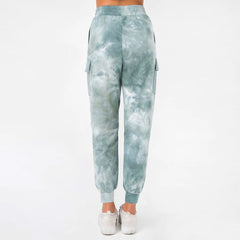 Sage Tie Dye Cargo Jogger Women's Pant