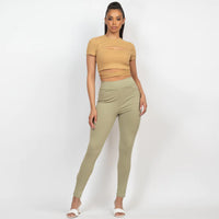 Self-tie Ribbon Front Cutout Crop Top