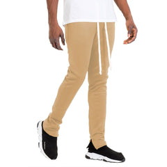 SOLID COLOR PLAIN BASIC TRACK PANTS