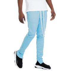 SOLID COLOR PLAIN BASIC TRACK PANTS