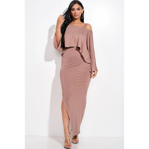 Solid Rayon Spandex Midi Length Tank Dress